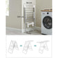 SONGMICS Foldable Clothes Drying Rack with Adjustable Wings Stainless Steel White and Silver