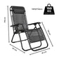 KILIROO Reclining Sun Beach Deck Lounge Chair Outdoor Folding Camp Rest Black