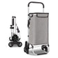 GOMINIMO Foldable Aluminum Shopping Trolley Cart with Tri-Wheel Grey