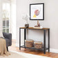 VASAGLE Console Table Rustic Brown and Black