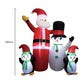 Festiss 1.8m Santa Snowman and Penguin Greeting Christmas Inflatable with LED