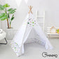 GOMINIMO Kids Teepee Tent with Side Window and Carry Case - White Forest