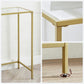 VASAGLE Console Table Tempered Glass Gold