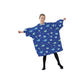 GOMINIMO Hoodie Blanket (Kids Dinosaur Dark blue)