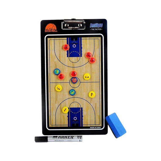 VERPEAK Foldable Basketball Coaching Board with Magnetic Number Pieces & Marker Pen (Black) VP-CB-100-YN