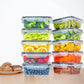 GOMINIMO 10 Pack Rectangular Airtight Food Storage Container