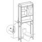 VASAGLE Toilet Storage Rack with Shelves