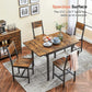 VASAGLE Folding Dining Table Drop Leaf Extendable Brown