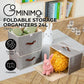 GOMINIMO 3 Pack 24L Foldable Storage Organizers Gray