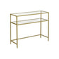 VASAGLE Tempered Glass Console Table with Storage Shelf