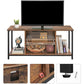 VASAGLE 110cm Entertainment Unit with Open Storage