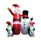 Festiss 1.8m Santa Snowman and Penguin Greeting Christmas Inflatable with LED