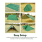 KILIROO 3X4m Large Waterproof Camping Tarp Tent (Forest Green)