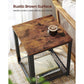 VASAGLE Side Table with Mesh Shelf Rustic Brown and Black LET41XV1