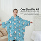 GOMINIMO Hoodie Blanket (Kids Sheep light blue )