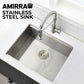 AMIRRA Kitchen Stainless Steel Sink 440mm x 340mm with Nano Coating (Silver Black) AMR-KS-103-LH