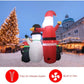 Festiss 1.8m Santa Snowman and Penguin Greeting Christmas Inflatable with LED