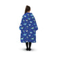 GOMINIMO Hoodie Blanket (Kids Dinosaur Dark blue)