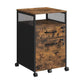 VASAGLE Office File Cabinet with 2 Lockable Drawers Steel Frame Industrial Rustic Brown and Black