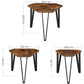 VASAGLE Nesting Coffee Table Set of 3 Rustic Brown and Black