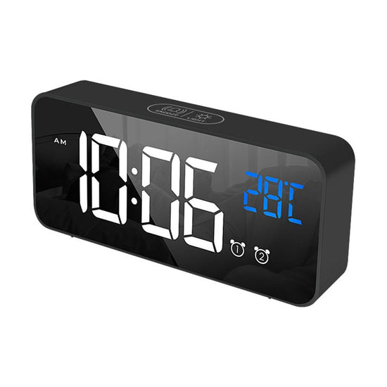 GOMINIMO Digital Clock Mirrored Black