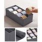 SONGMICS Underwear Storage Folding Fabric Boxes Set of 8 Grey