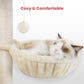 Floofi 97cm Adjustable Base Plush Cat Tree Beige