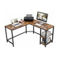 VASAGLE L-Shaped Desk with Shelves