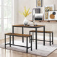 VASAGLE Dining Table Set with 2 Benches