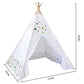 GOMINIMO Kids Teepee Tent with Side Window and Carry Case - White Forest