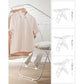 SONGMICS Foldable Clothes Drying Rack with Adjustable Wings Stainless Steel White and Silver