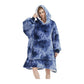 GOMINIMO Hoodie Blanket Adult Tie-Dyed Blue