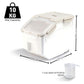 Gominimo Airtight Food Rice Grain Storage Container Pantry Organiser Box Beige