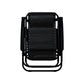 KILIROO Reclining Sun Beach Deck Lounge Chair Outdoor Folding Camp Rest Black