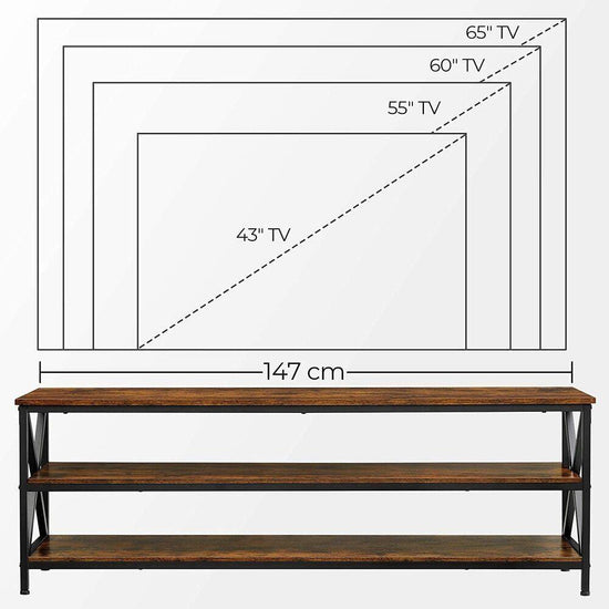 VASAGLE 147cm Entertainment Unit with Shelves