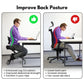 EKKIO Adjustable Ergonomic Office Kneeling Chair with Backrest (Black)