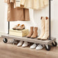 VASAGLE Clothes Rack Single Rail with Wheels Greige