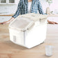 Gominimo Airtight Food Rice Grain Storage Container Pantry Organiser Box Beige