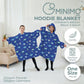 GOMINIMO Hoodie Blanket (Kids Dinosaur Dark blue)