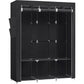 SONGMICS Clothes Wardrobe Portable Closet with Cover and 3 Hanging Rails Black RYG092B02