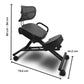 EKKIO Adjustable Ergonomic Office Kneeling Chair with Backrest (Black)