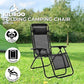 KILIROO Reclining Sun Beach Deck Lounge Chair Outdoor Folding Camp Rest Black