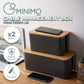 GOMINIMO set of Two Cable Management Box with Bamboo Lid (Black)