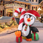 Inflatable Christmas Decor Happy Penguin 1.8M LED Lights Xmas Party - Magdasmall