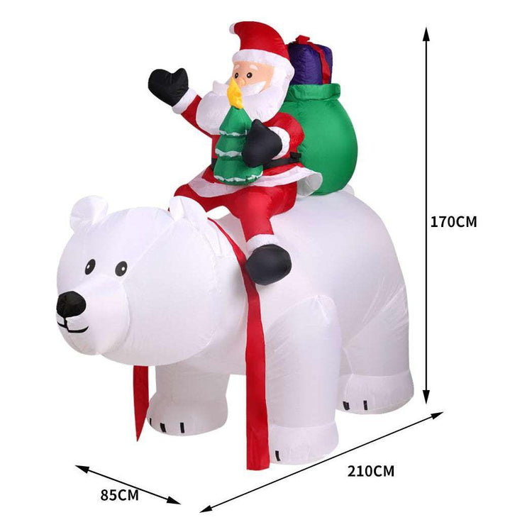 Inflatable Christmas Santa Snowman with LED Light Xmas Decoration Outdoor Type 9 - Magdasmall
