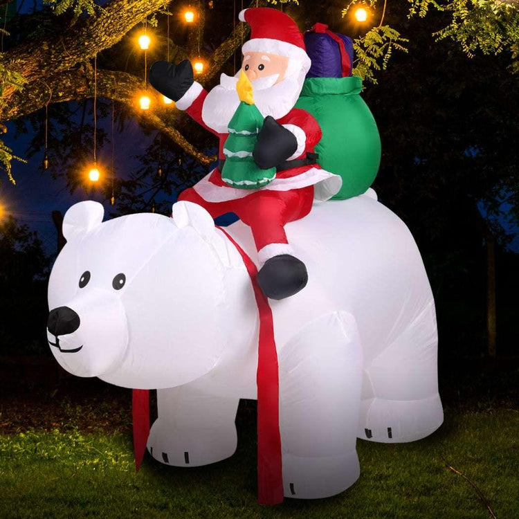 Inflatable Christmas Santa Snowman with LED Light Xmas Decoration Outdoor Type 9 - Magdasmall