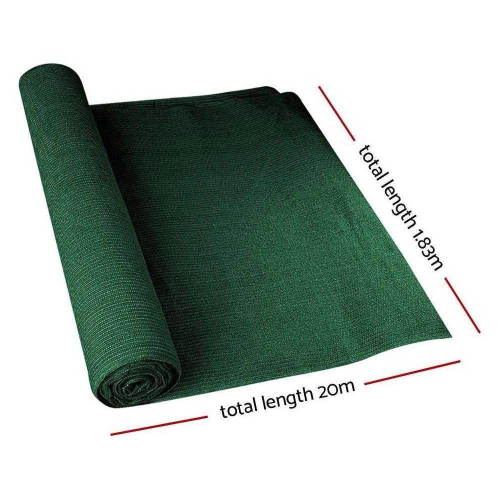 Instahut 50% Sun Shade Cloth Shadecloth Sail Roll Mesh Outdoor 100gsm 1.83x20m - Magdasmall