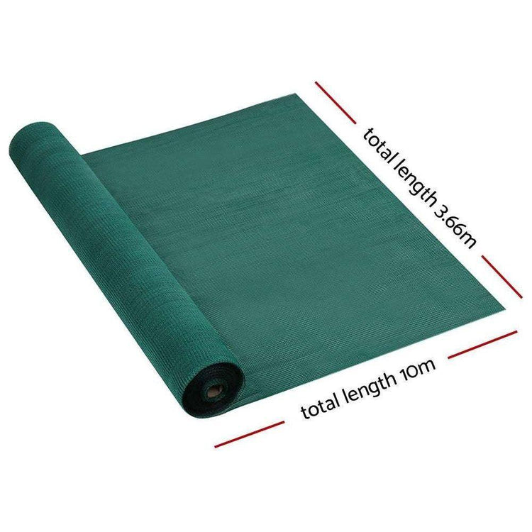 Instahut 50%UV Shade Cloth Shadecloth Sail Garden Mesh Roll Outdoor 3.66x10m GR - Magdasmall