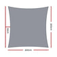 Instahut Shade Sail 3x3m Square 280GSM 98% Grey Shade Cloth