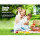 Instahut Shade Sail 3x6m Rectangle 185GSM 95% Sand Shade Cloth